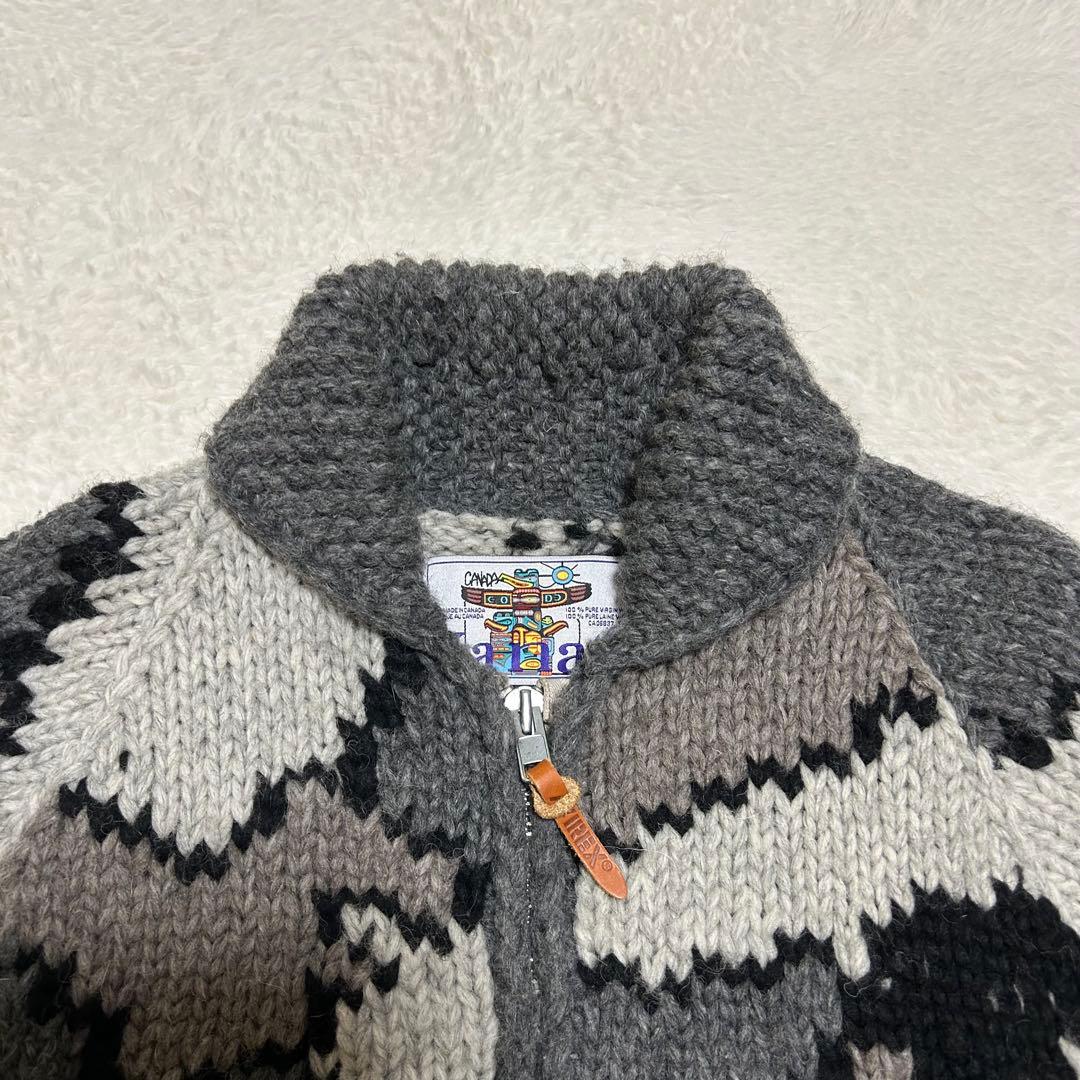 レア KANATA × アヴィレックス コラボ カナダ製 カウチン ニット M程