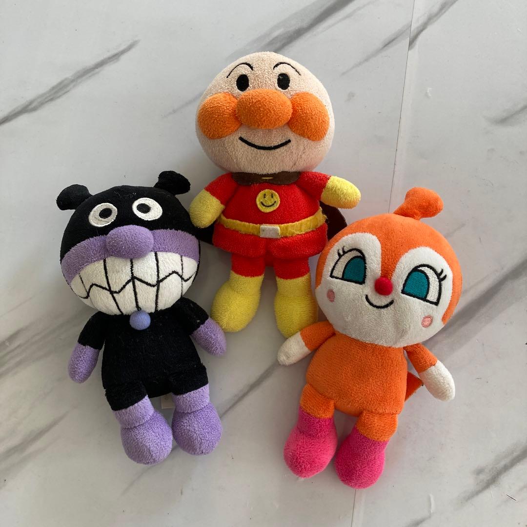 アンパンマン バイキンマン ドキンちゃん ぬいぐるみ 3点セット - メルカリ