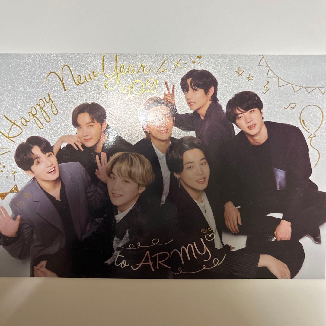 BTS 年賀状 ファンクラブ 限定品 2021 直筆メッセージ 直筆サイン