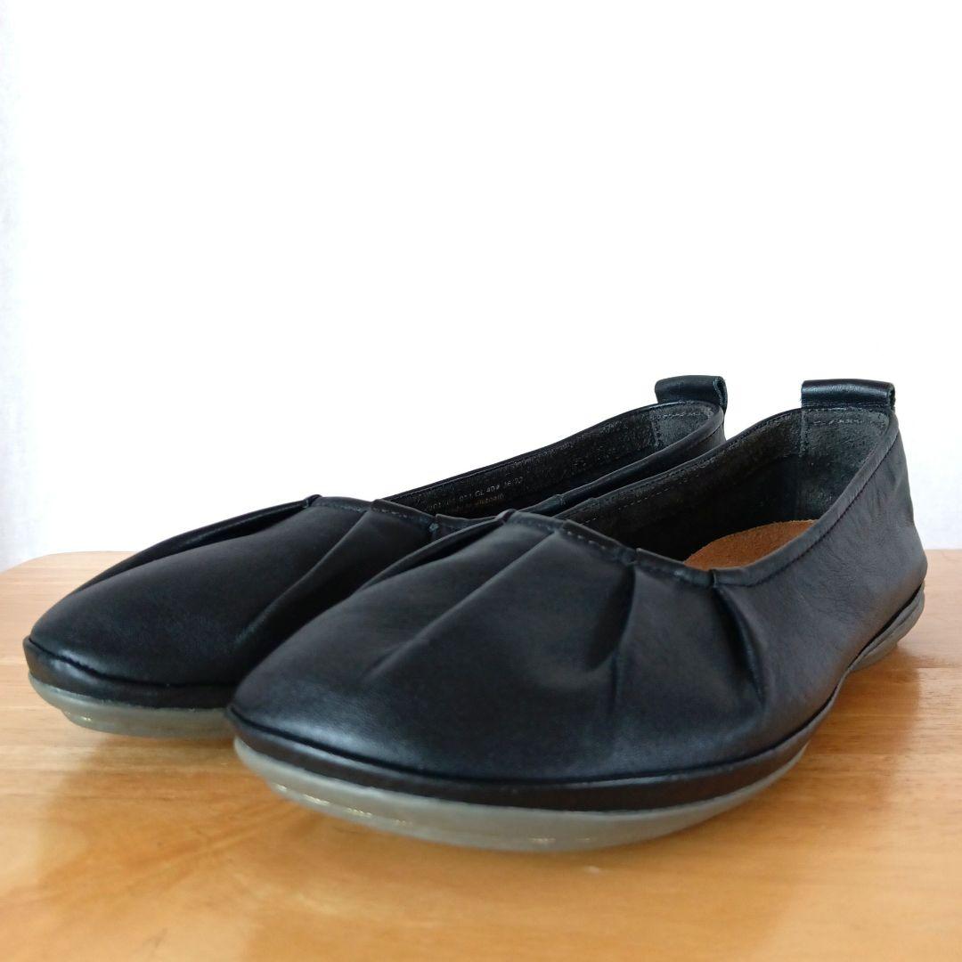 y*i様 美品◇CAMPER カンペール パンプス フラット ギャザー ブラック