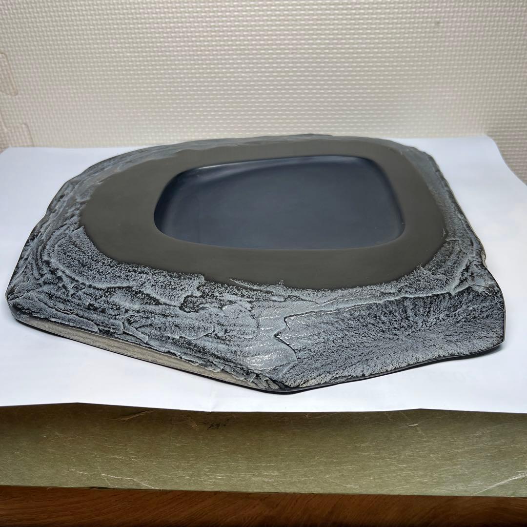 ⭕️デカイ　長崎県対馬　希少　超大型若田硯　年輪様な石紋綺麗　5kg超え　椿竜山