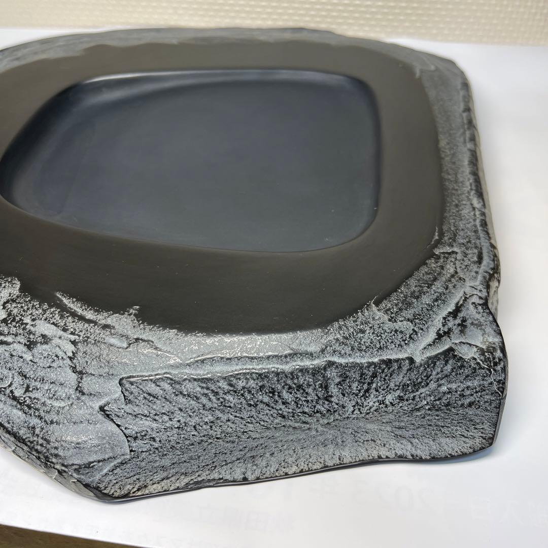 ⭕️デカイ　長崎県対馬　希少　超大型若田硯　年輪様な石紋綺麗　5kg超え　椿竜山