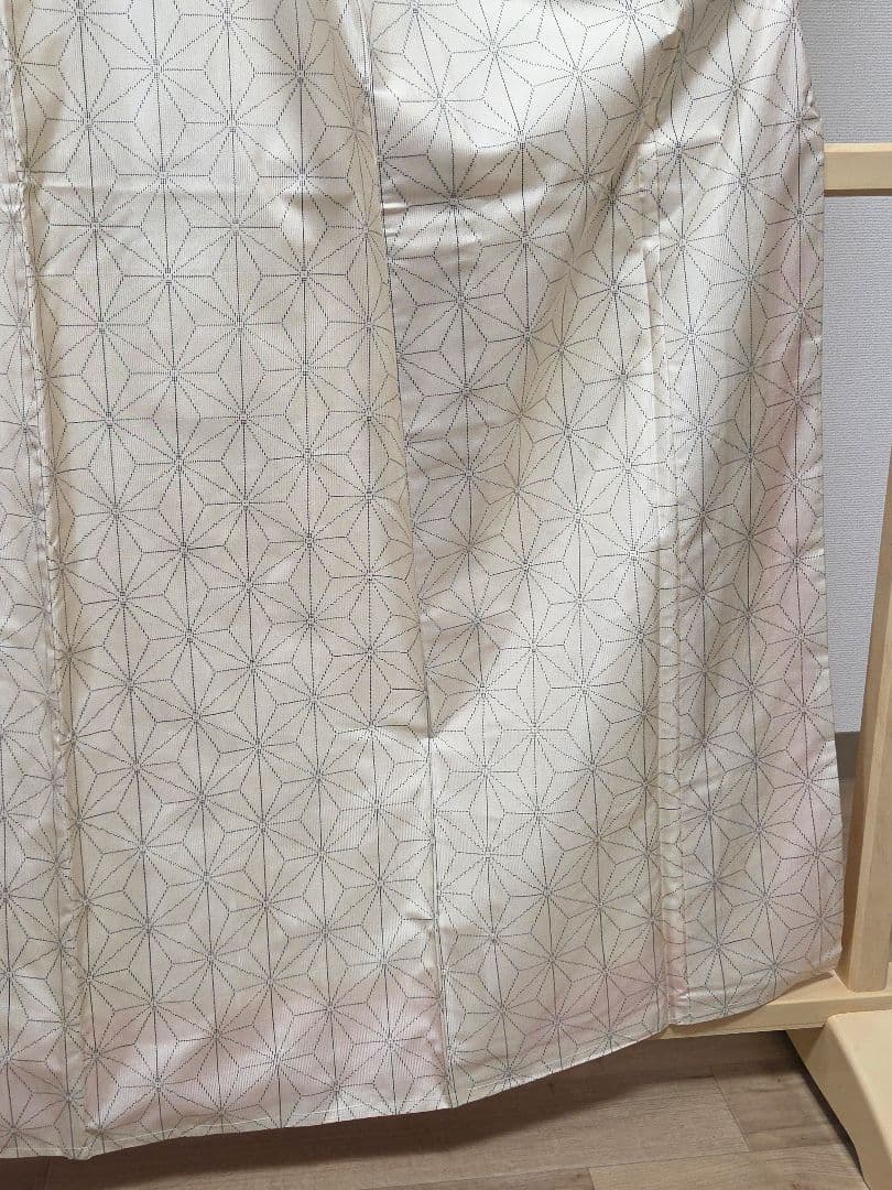 C◇着物くつろぎ 白大島紬 アンサンブル 着物羽織セット 麻の葉 袷