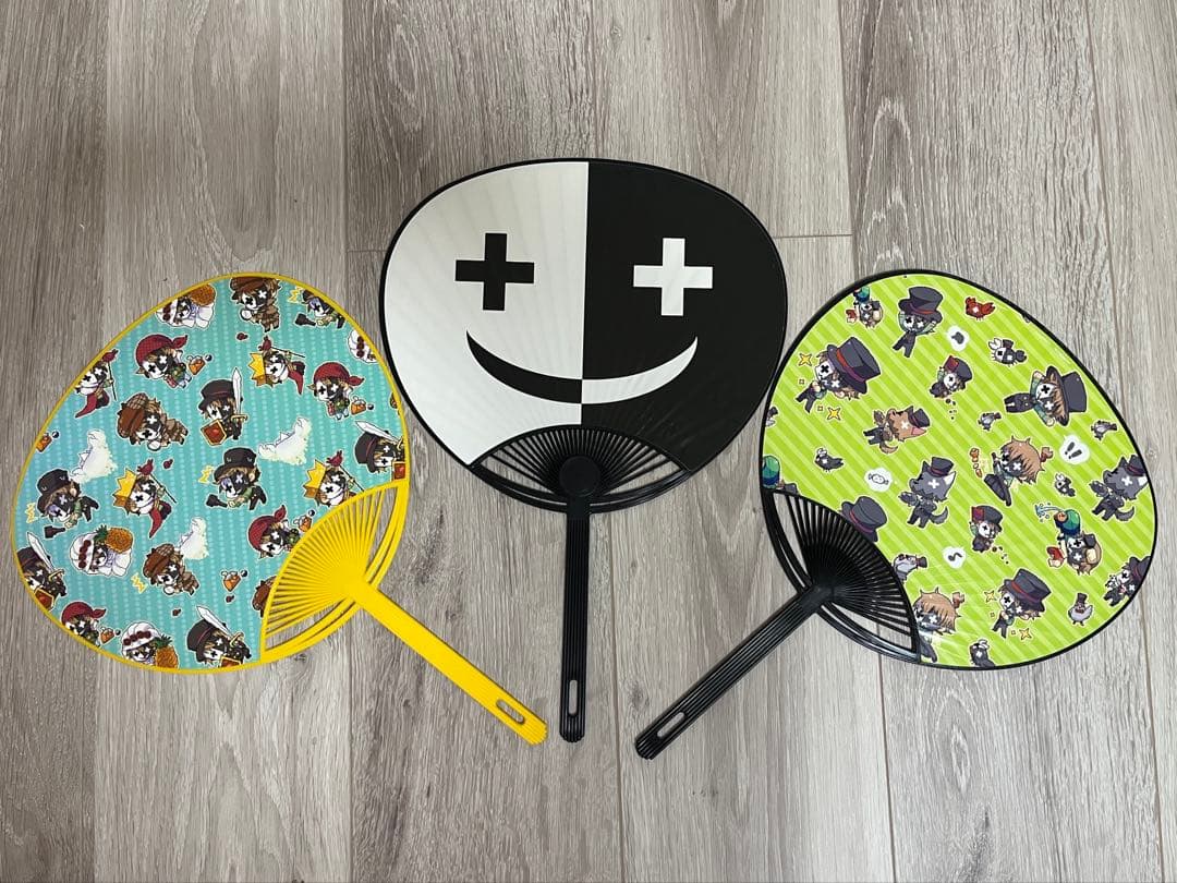 レトルト　はなセレブ　コミケ　うちわ　3枚セット ONE PIECE×ザ・ドリフターズ 竹うちわ ザ・ドリフターズ オフィシャル