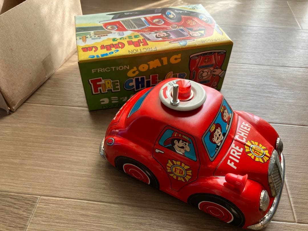 レア】コミック消防車 ブリキのおもちゃ 昭和レトロ 日本製 - メルカリ
