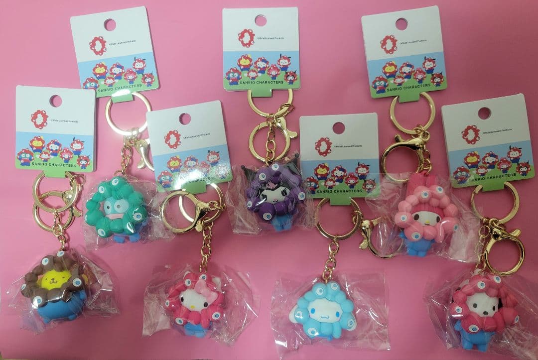 サンリオミャクミャク◆キーホルダーパステルコンプリート♪7個セット サンリオ ミャクミャク パステルカラーキーホルダー コンプリート 7点