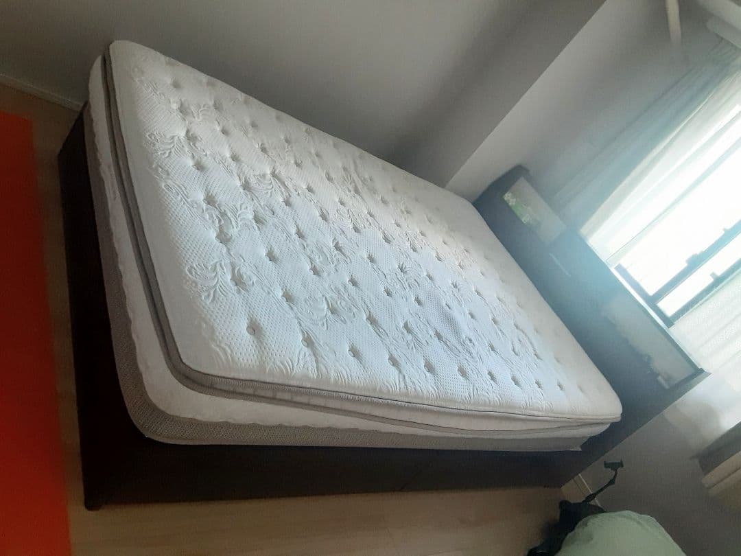 (KS様予定)ダブルベッドフレーム　ダークブラウン　&マットレス 14012207.jpg