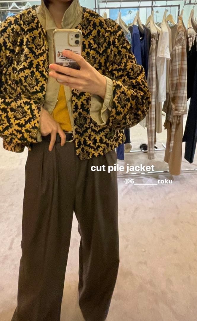 6（ROKU）＞カットパイルジャカード ジャケット 36 - メルカリ