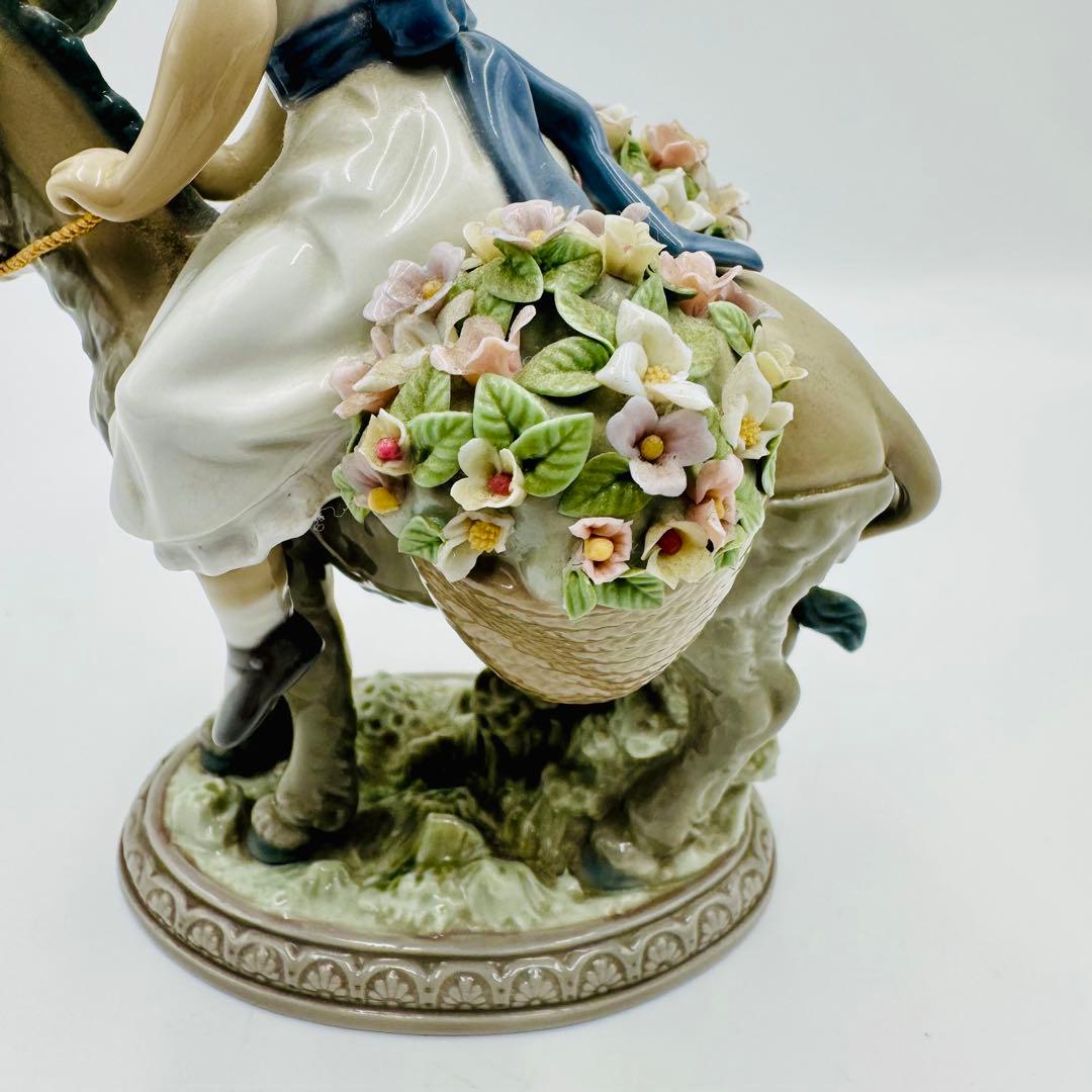 リアドロLladro フィギュリン 少女とロバ】置物 インテリア