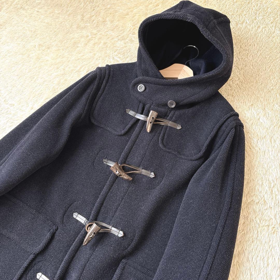 希少☆レインチーター moorbrook ダッフルコート 英国製 ヘリンボーン