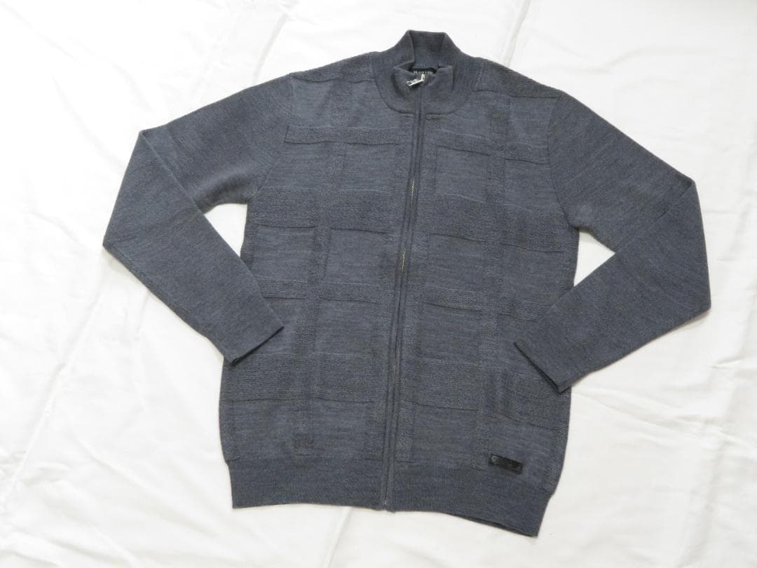 ブラックレーベル 　ジップアップニットセーターM　30,800円 グレー BLUE LABEL / BLACK LABEL CRESTBRIDGE / ブルーレーベル / ブラック