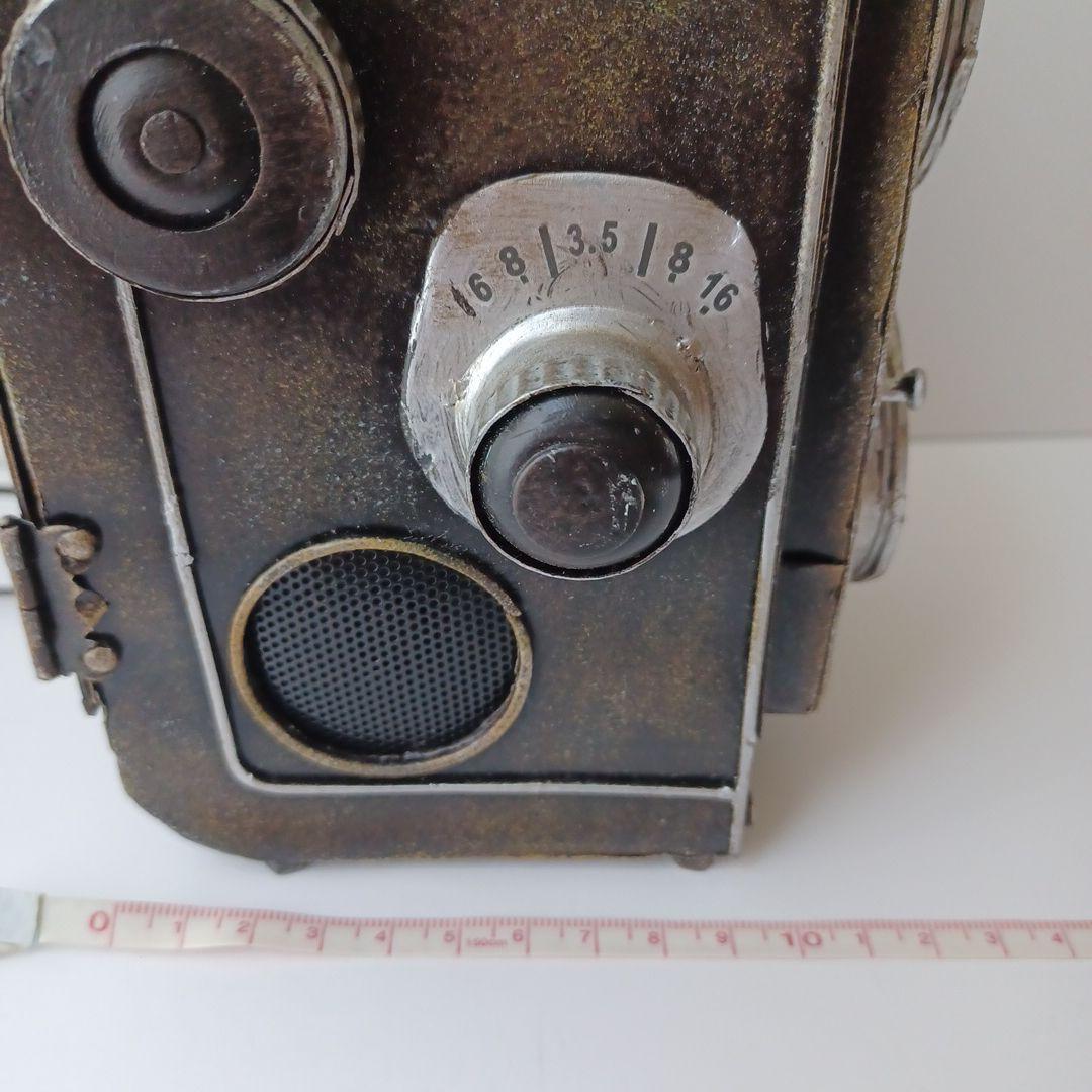 ブリキ Rolleiflex スピーカー アンティーク レトロ 二眼レフ USB