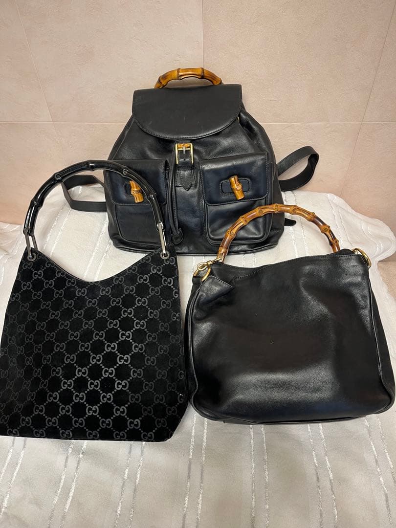 グッチバンブー3点セット (リュック、ハンドバッグ) GUCCI（グッチ） （未使用 展示品）グッチ バンブー リュック
