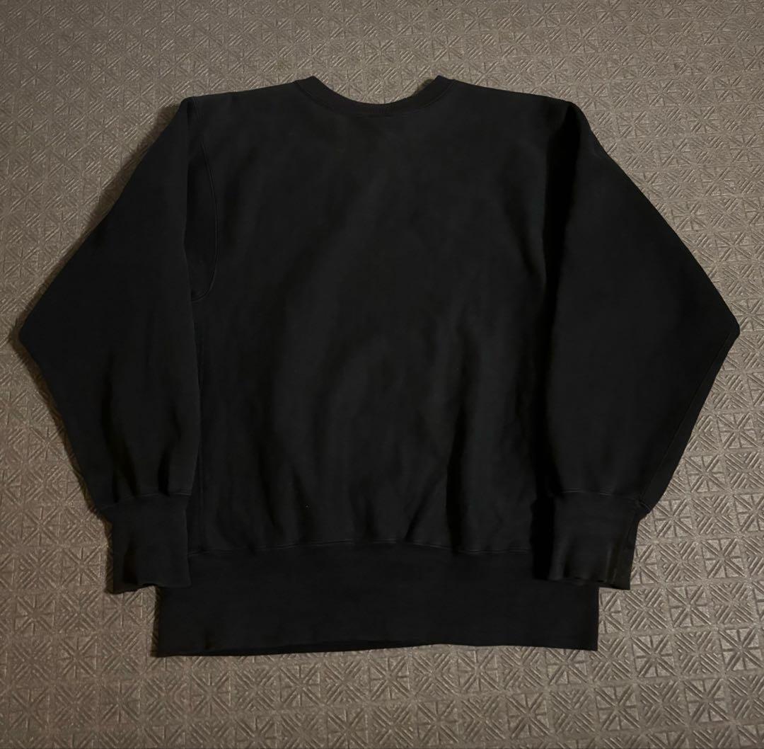 希少 黒 90s USA製 リバースウィーブ 完全目無し ブラック 墨黒 - メルカリ
