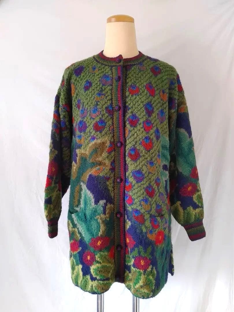 美品 最高級 ROYAL ALPACA アルパカ カーディガン ペルー製 厚手