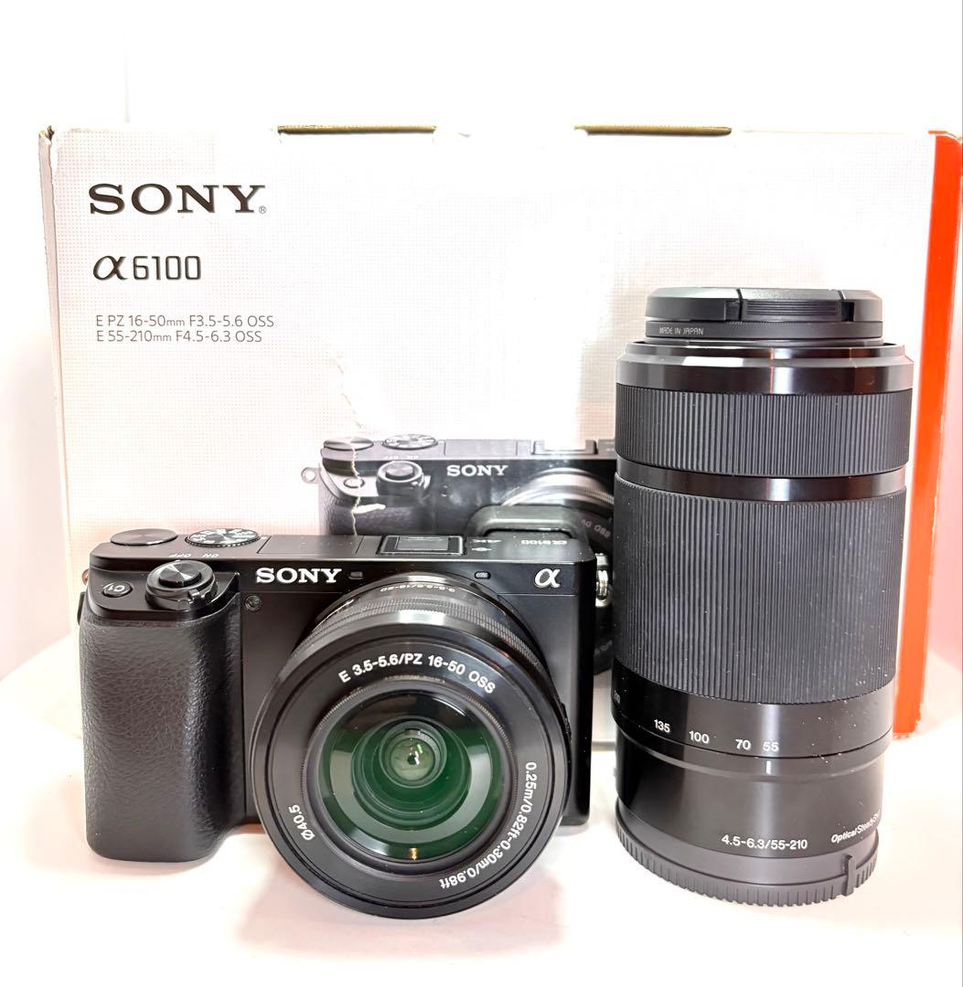 ★極上品★S数1205回　ソニー　SONY α6100 ダブルズームレンズキット レンタル] ソニー α6100 ダブルズームレンズキット ミラーレス一眼