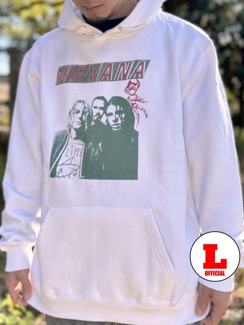 新品未使用 NIRVANA / Flipper プルオーバーパーカー Lサイズ パーカー スウェットパーカ バンド ロック (AG) ニルヴァーナ