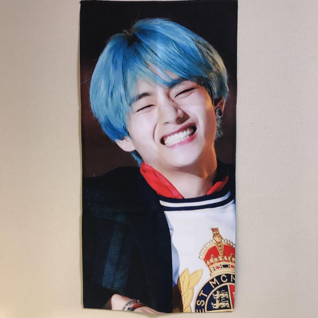 BTS スローガン キムテヒョン テテ V ジッパー付き 青髪 - メルカリ