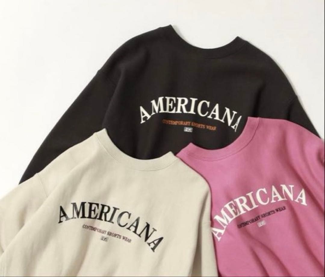 Americana アメリカーナ 別注カレッジ風口ゴ前後2WAYスウェット - メルカリ