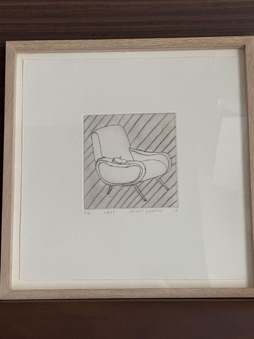 大橋歩　版画　椅子 TOMIGAYA Letterpress KUROISO｜富ヶ谷レタープレス 黒磯 | . 大橋歩