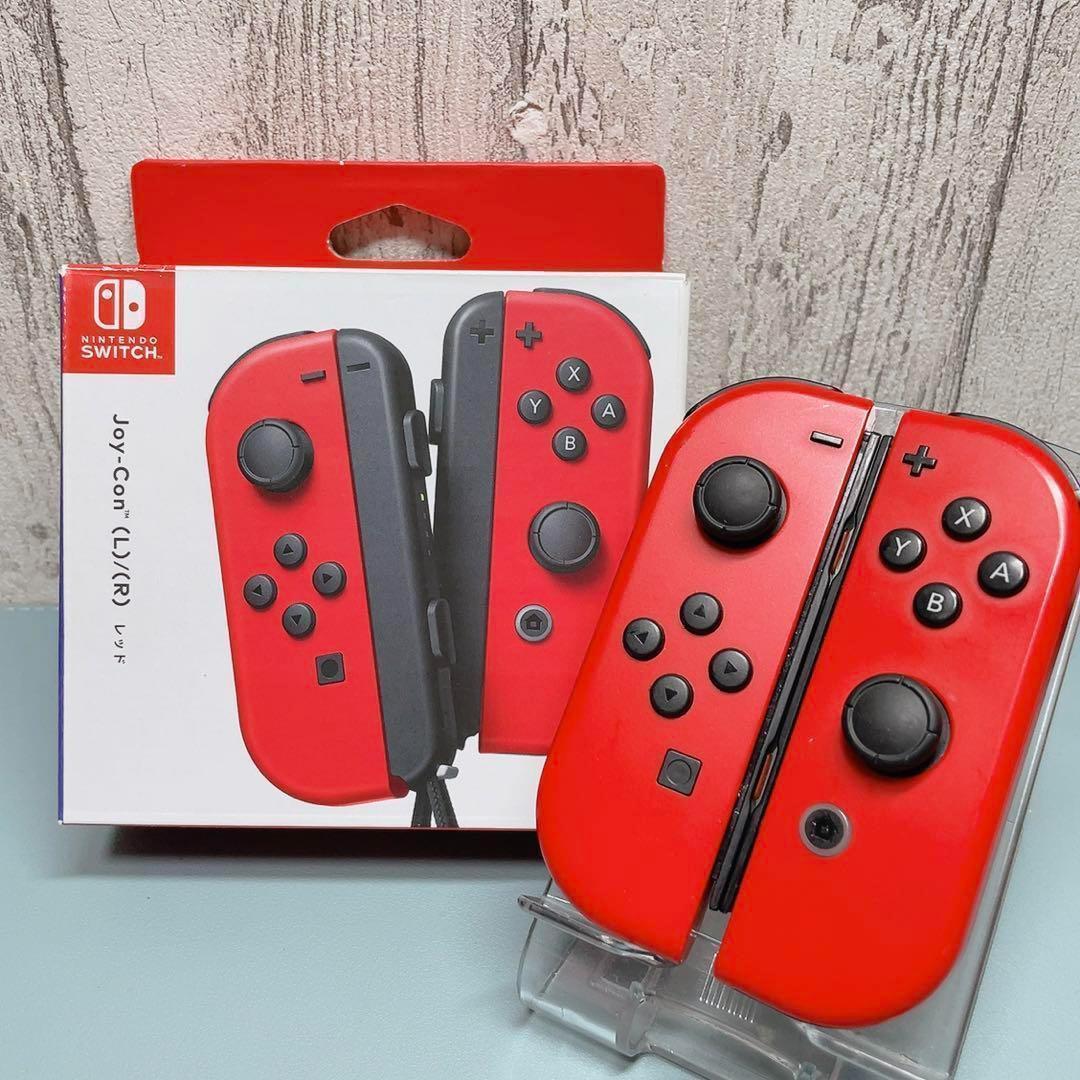 Nintendo Switch ジョイコン レッド ストラップ2本付 - メルカリ