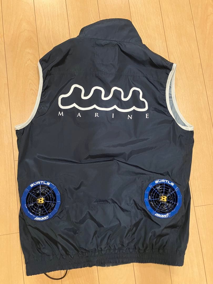 ムータマリン 空調服ベスト サイズ5ネイビー×ホワイト - メルカリ