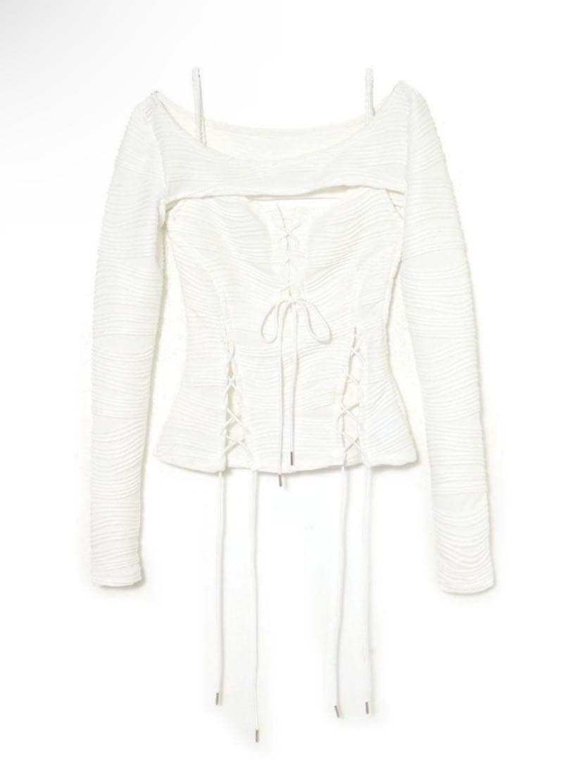 トップス MELT THE LADY lace up layered corset