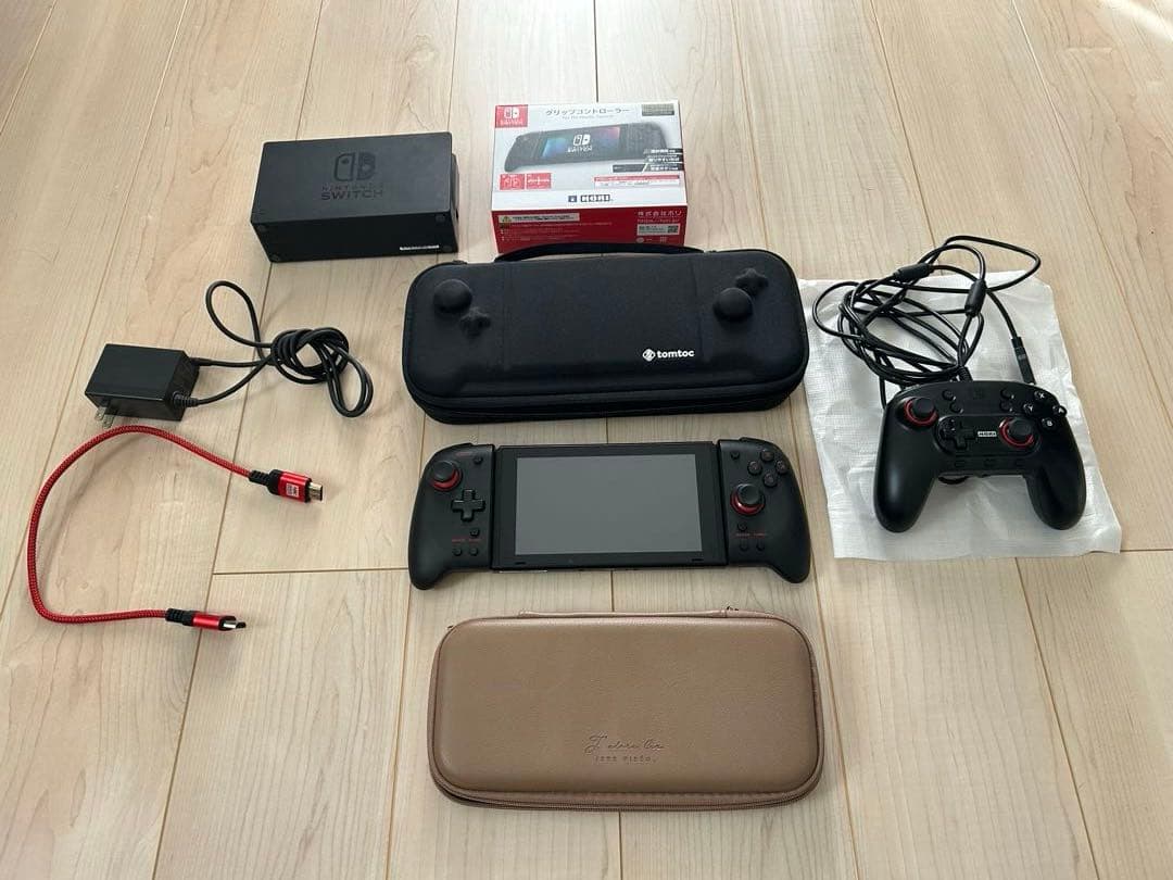 Nintendo Switch 本体 + コントローラーセット おまけ付き 良好 株式会社 HORI | グリップコントローラー 専用アタッチメントセット