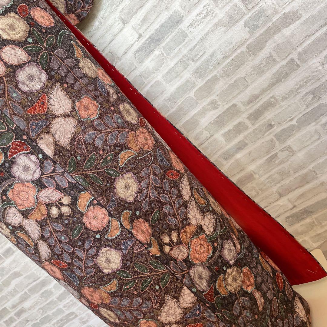 小紋 フルセット 辻ヶ花 ブラウン系 着物 L5 - メルカリ