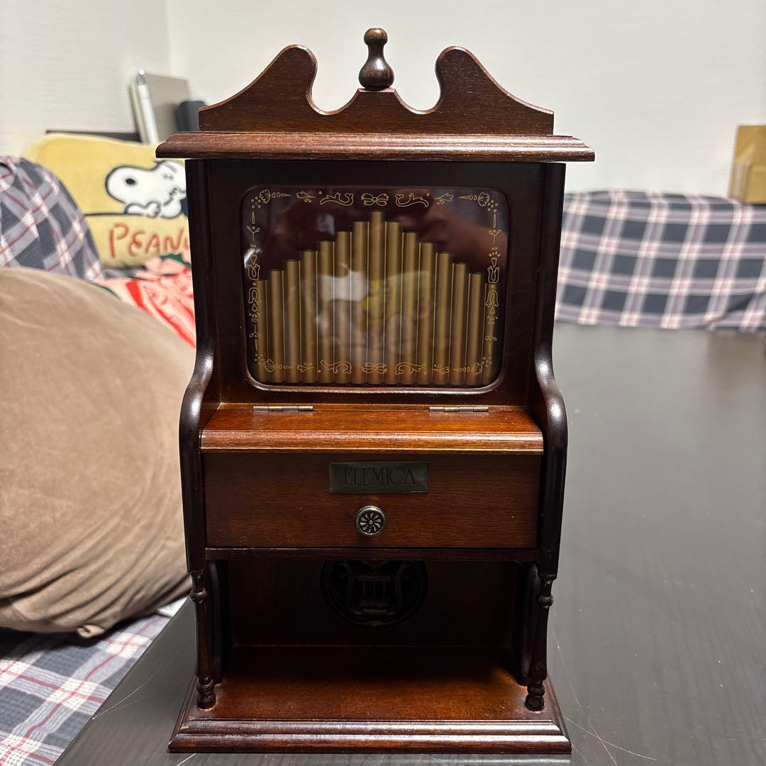 SANKYO ELEMICA ミュージカルボックス 電子オルゴール 木製小物入れ