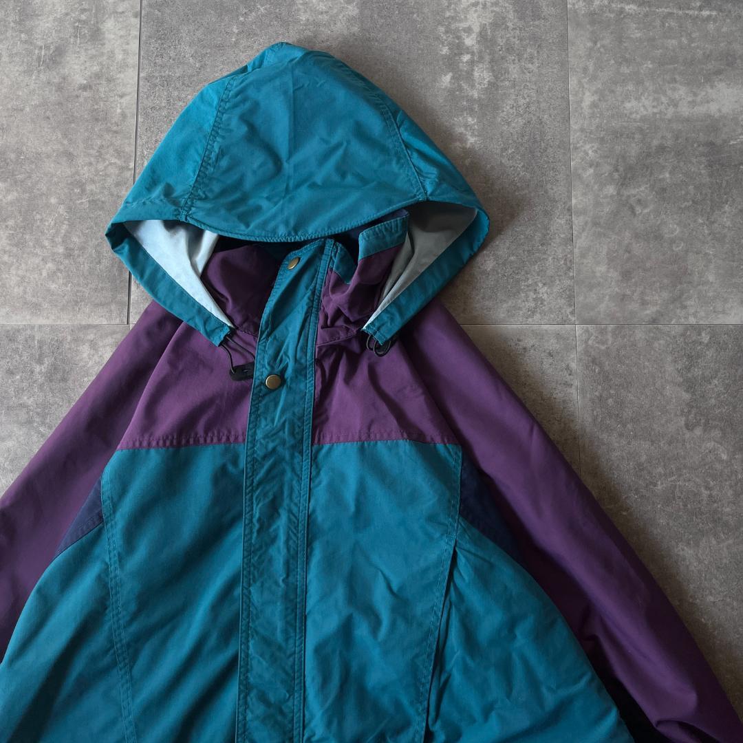 90s LANDS'END ナイロンアノラック 緑 XL A754 ハーフジップ - メルカリ