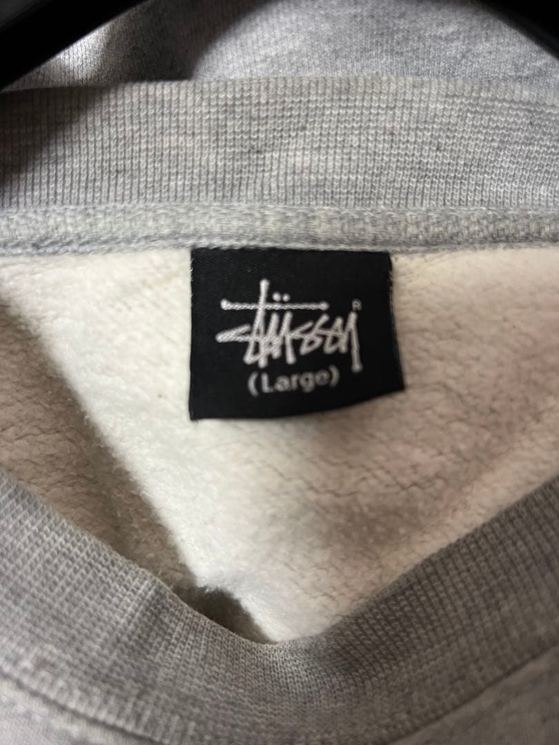 STUSSY グレー トレーナー Lサイズ