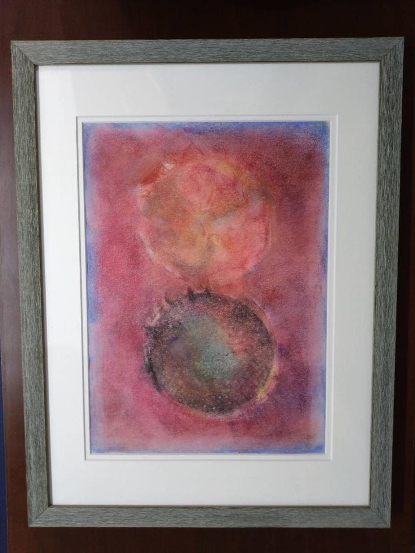 【希少】田中 岑(たなか　たかし)、作品名：ひまわり(66cm×51cm)