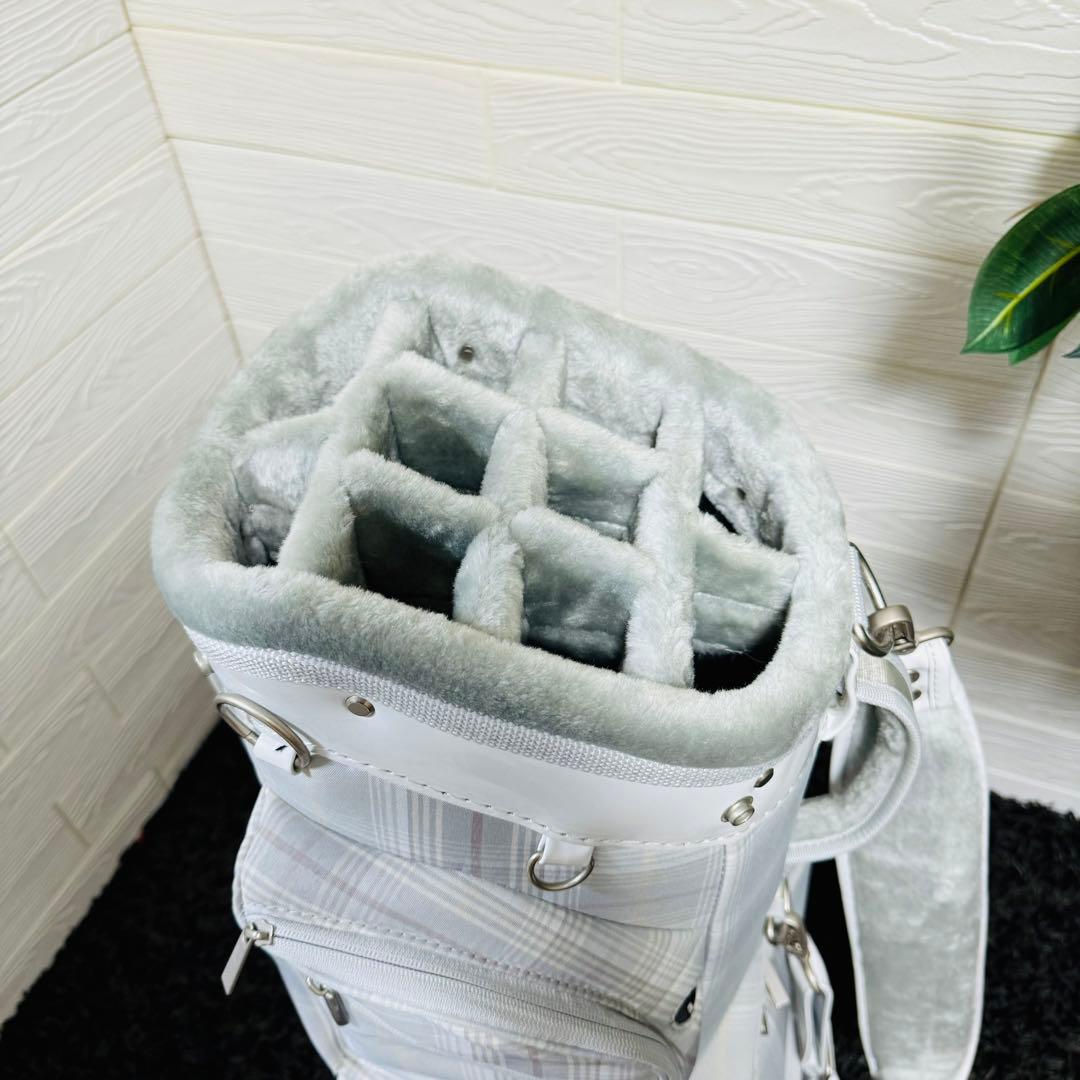 NIKE キャディバッグ 10分割 レディース チェック ナイキ ゴルフ