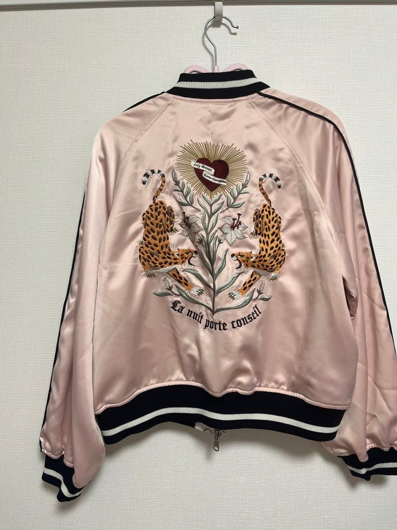 LILY BROWN×KEITA エンブロイダリーリバーシブルスカジャン ピンク