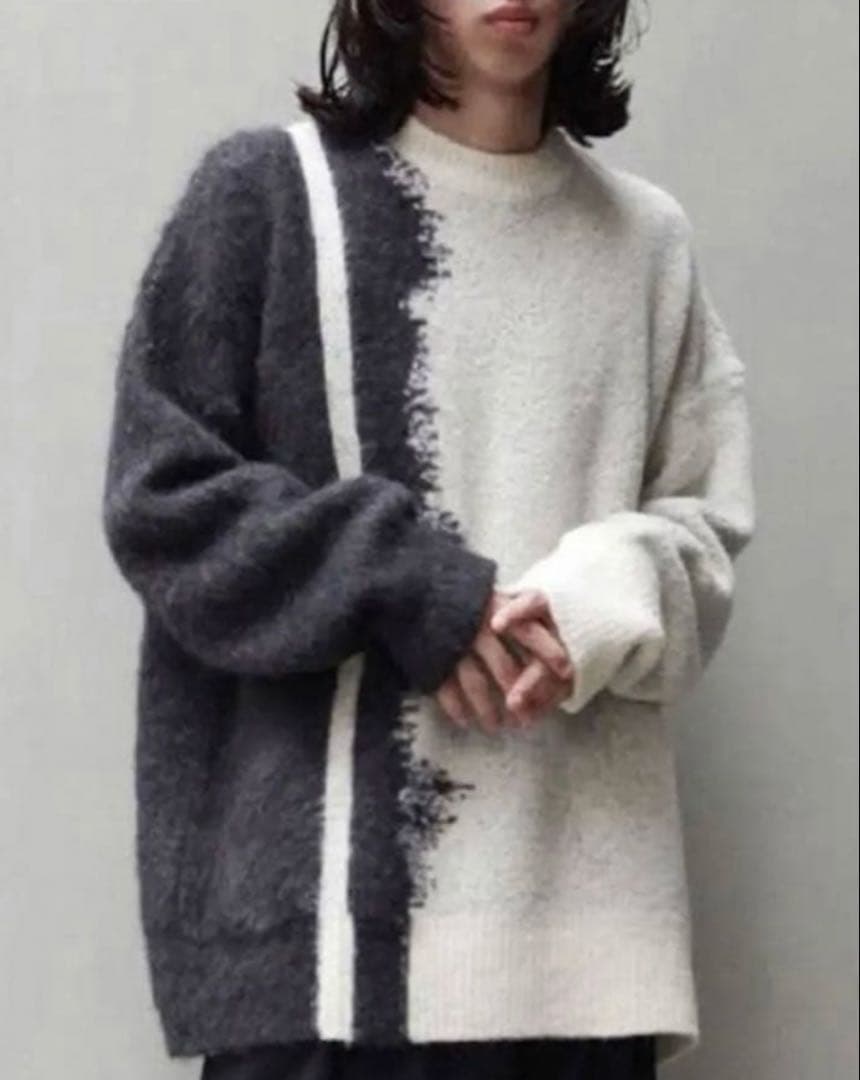 SHINYA KOZUKA LINE knit アルパカ混ニット 中古・古着通販】SHINYA KOZUKA (シンヤコズカ) アルパカ混ニット LINE