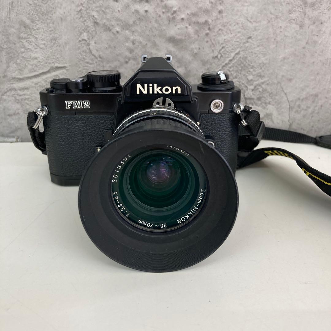 Nikon FM2 一眼レフフィルムカメラ 35-70mmレンズ付き 動作確認済 Nikon (ニコン) FM2 ブラック フィルムカメラ 一眼レフ – にっしん