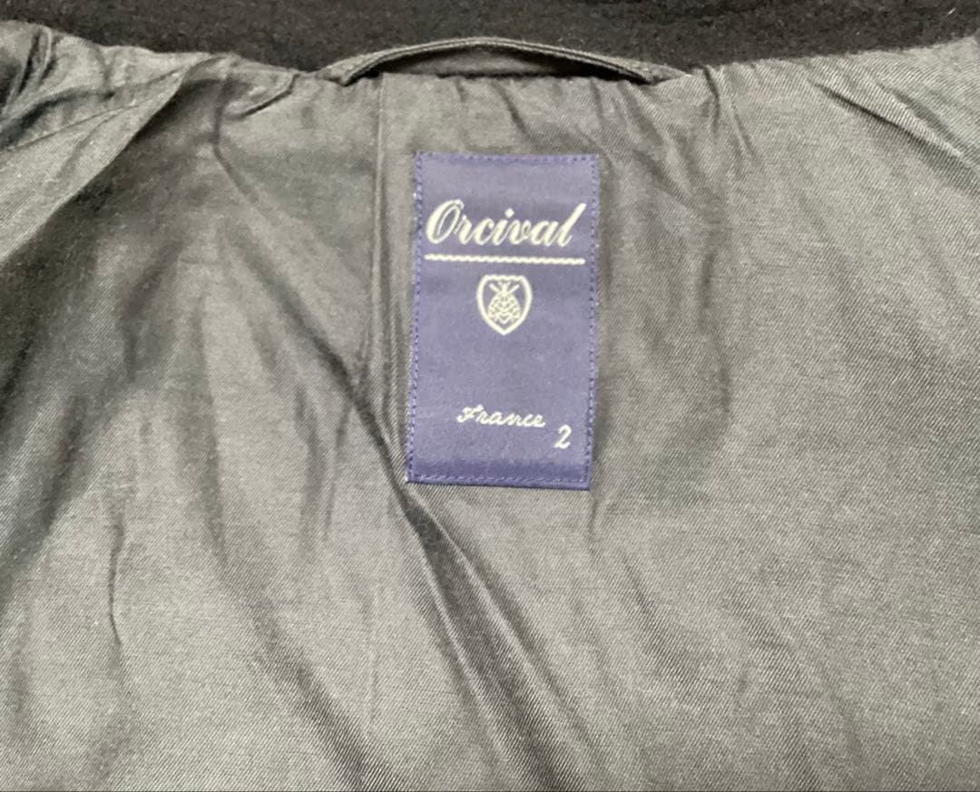 ORCIVAL ライトモッサフードコート サイズ2 フード付きネイビーコート