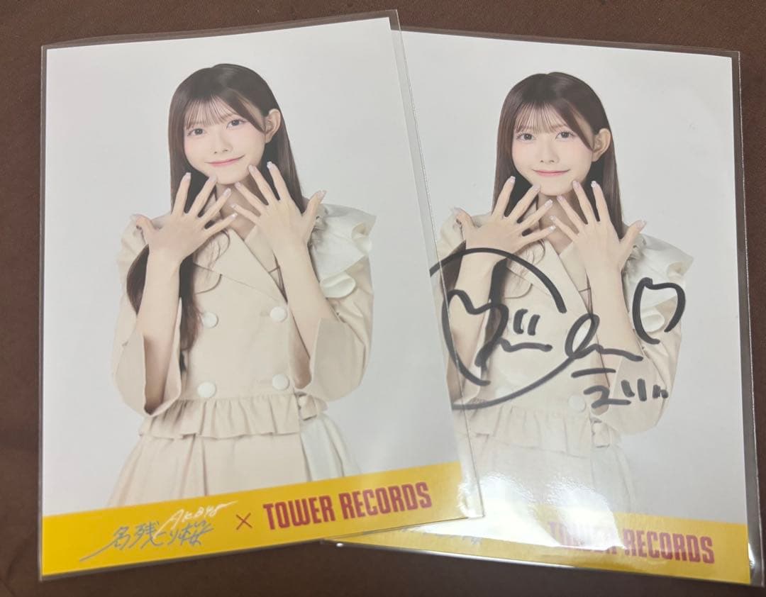 AKB48 千葉恵里 名残り桜 タワレコ特典 ポストカード 直筆 - メルカリ