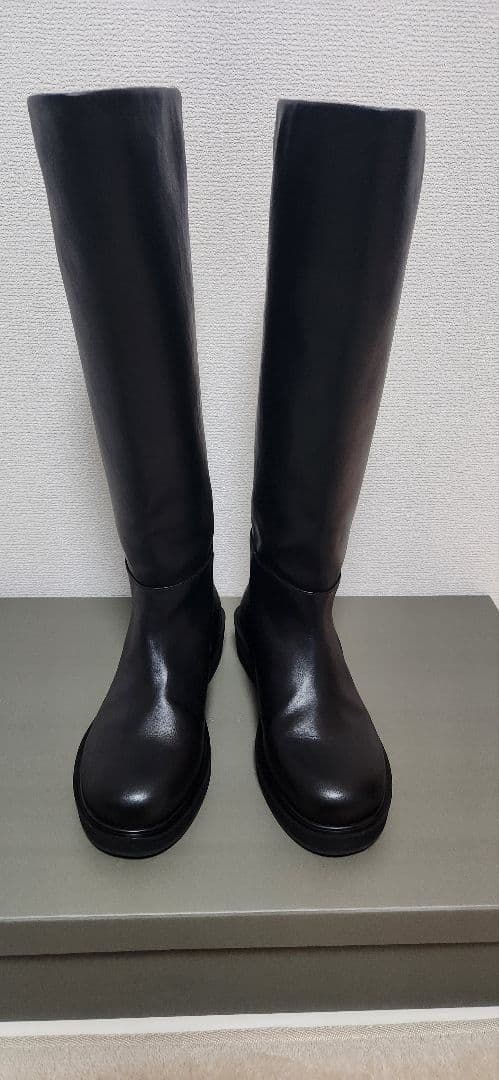 anuke アンヌーク ブーツ エコレザーロングブーツ - メルカリ