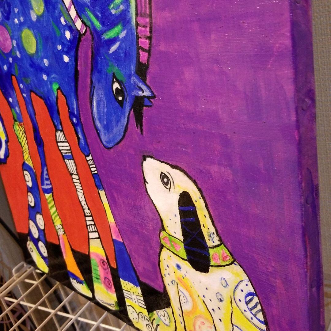 油絵 FUUTA様専用確認 ベストフレンド馬*犬 - メルカリ