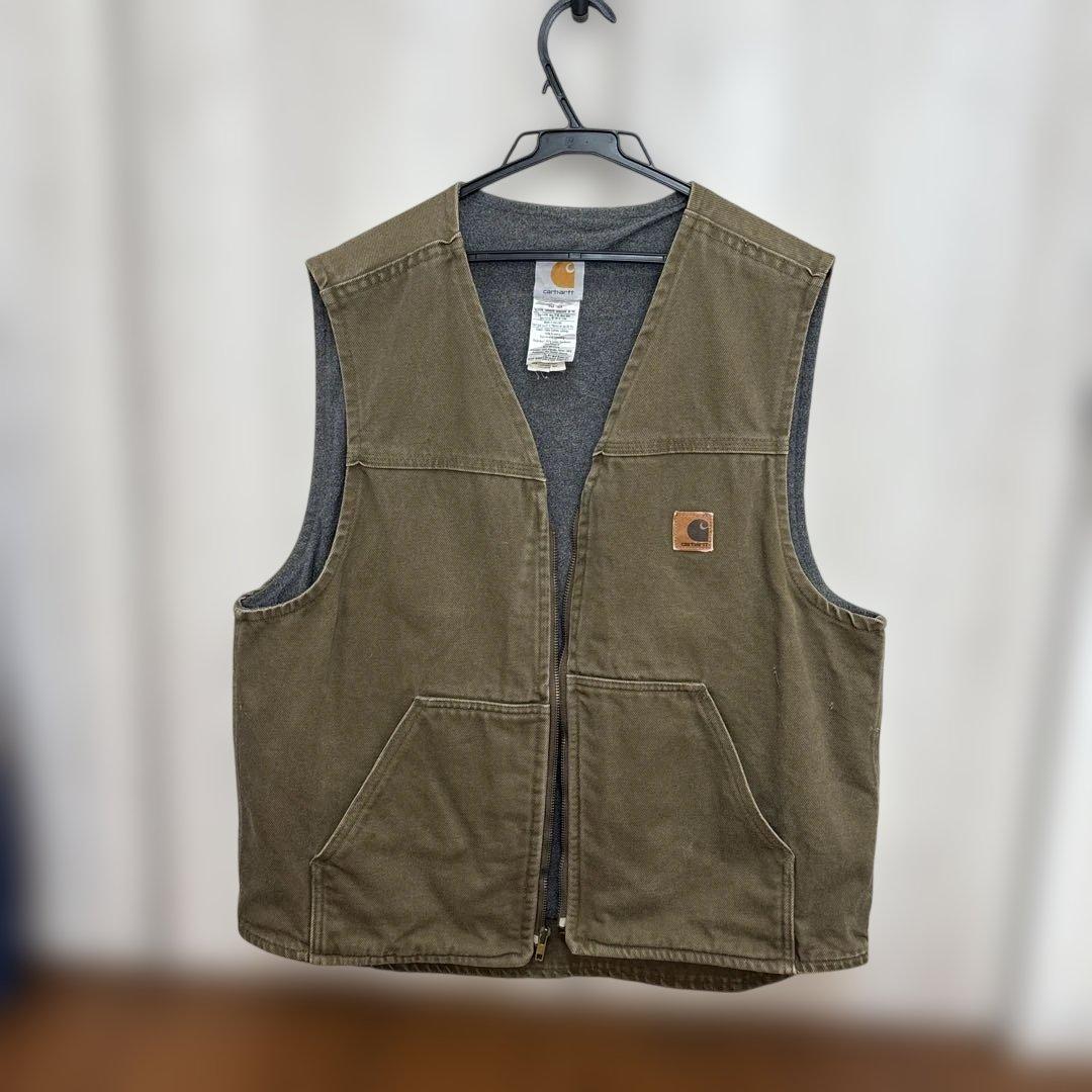 Carhartt ベスト　ダック　カーキ カーハート ダックベスト カーキ Carhartt カーキ ベスト 最終価格