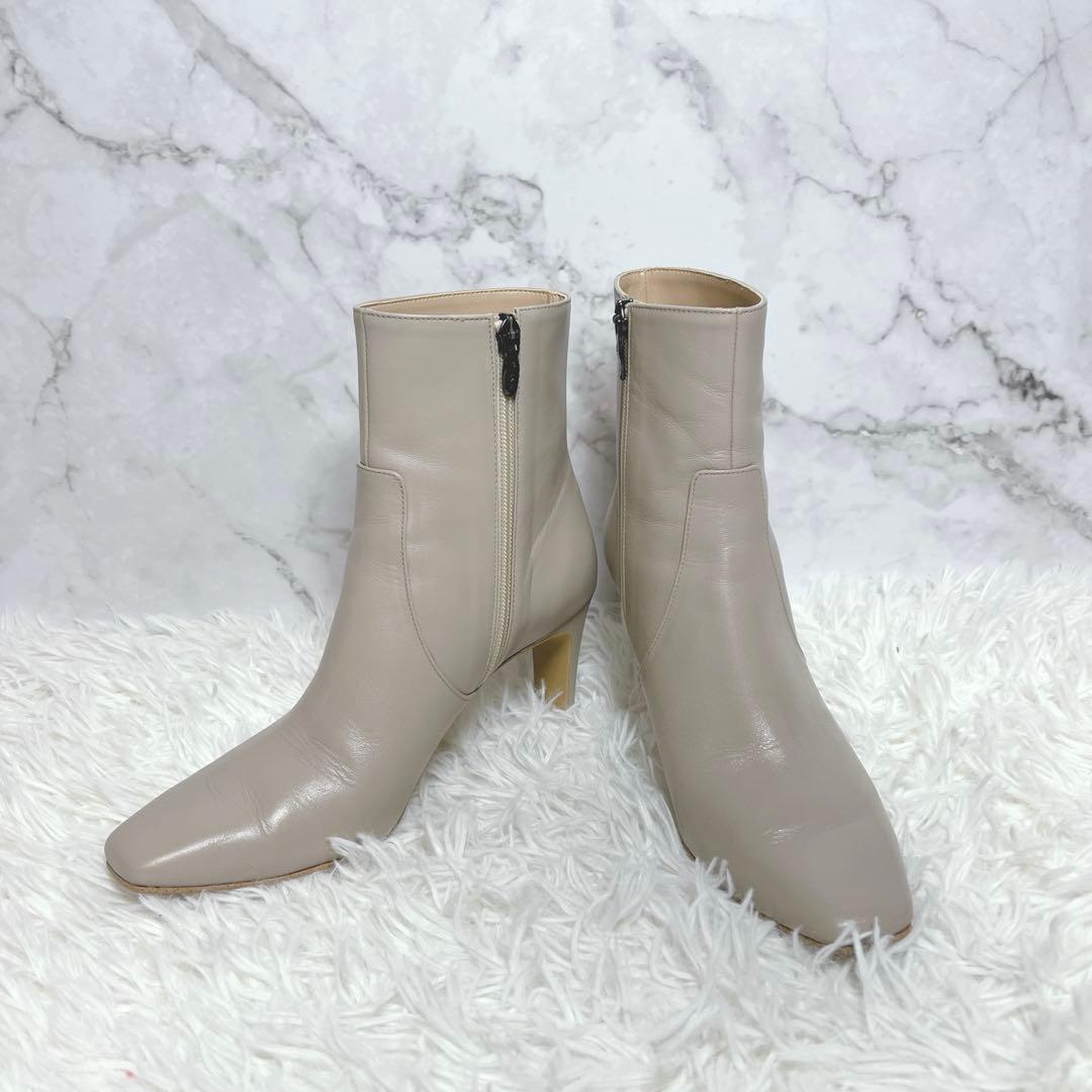 美品 DIANA ダイアナ スクエアトゥ シンプルショートブーツ 23.5cm