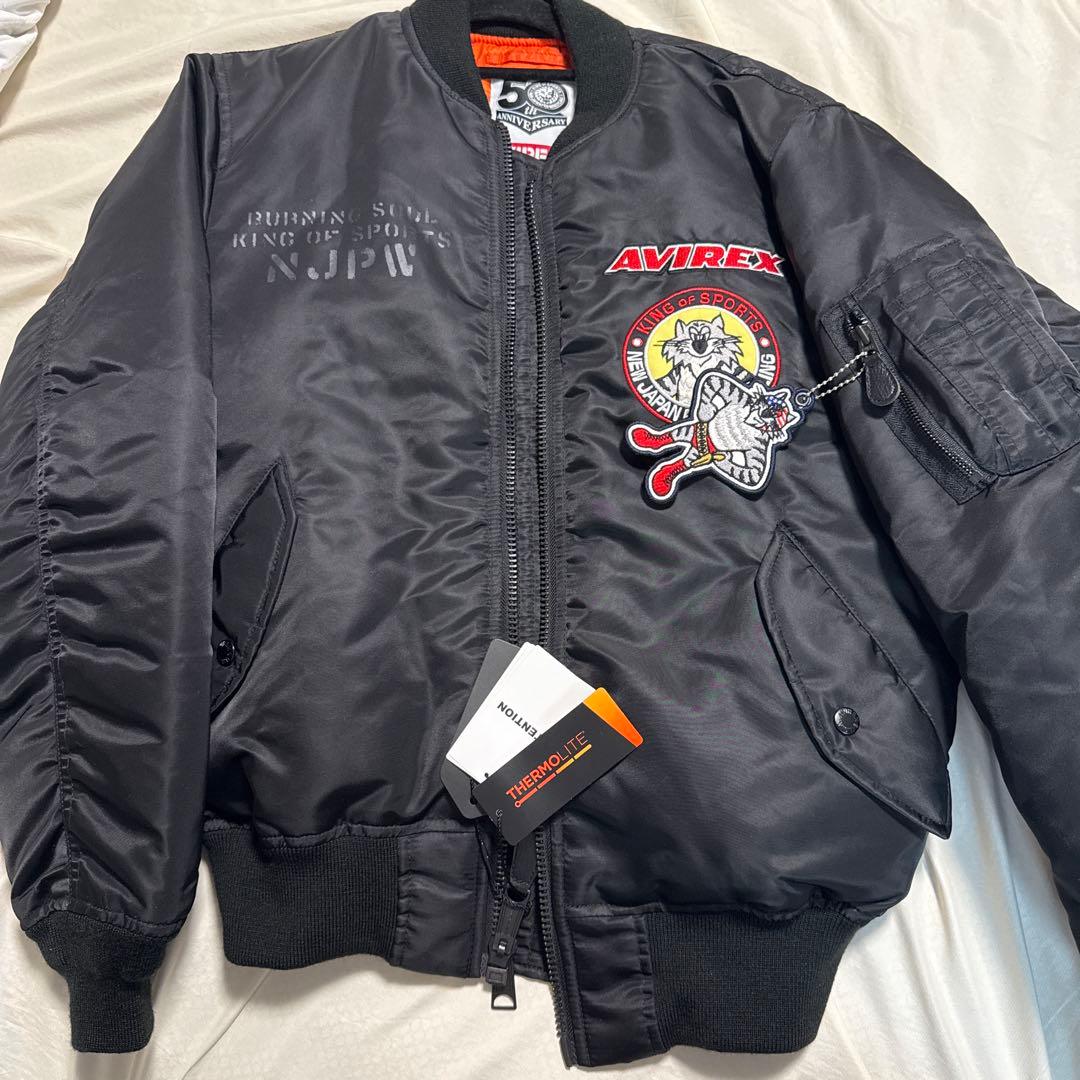 AVIREX 新日本プロレス50周年記念コラボ MA-1 M サイズ - メルカリ