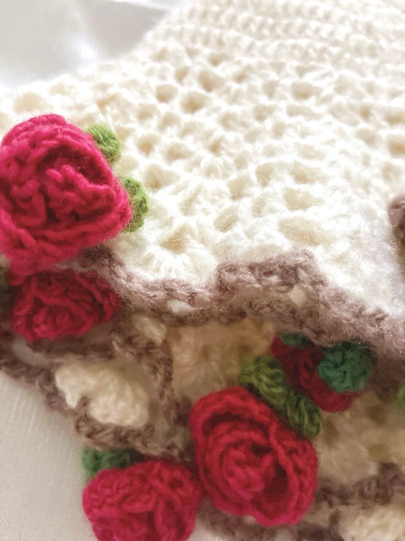 花束ブランケット ブーケブランケット フラワー 手編み ハンドメイド