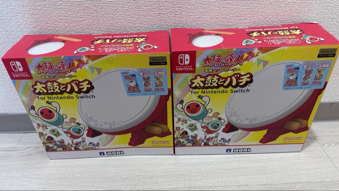 Switch 太鼓の達人　太鼓とバチ2セット　2プレイ　カセット　ケースなし ホリストア｜太鼓の達人専用コントローラー 「太鼓とバチ for Nintendo