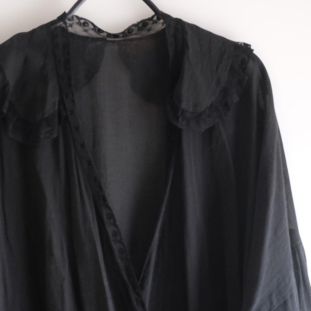 TOWAVASE トワヴァーズ コットンボイル レース付きカシュクール - メルカリ