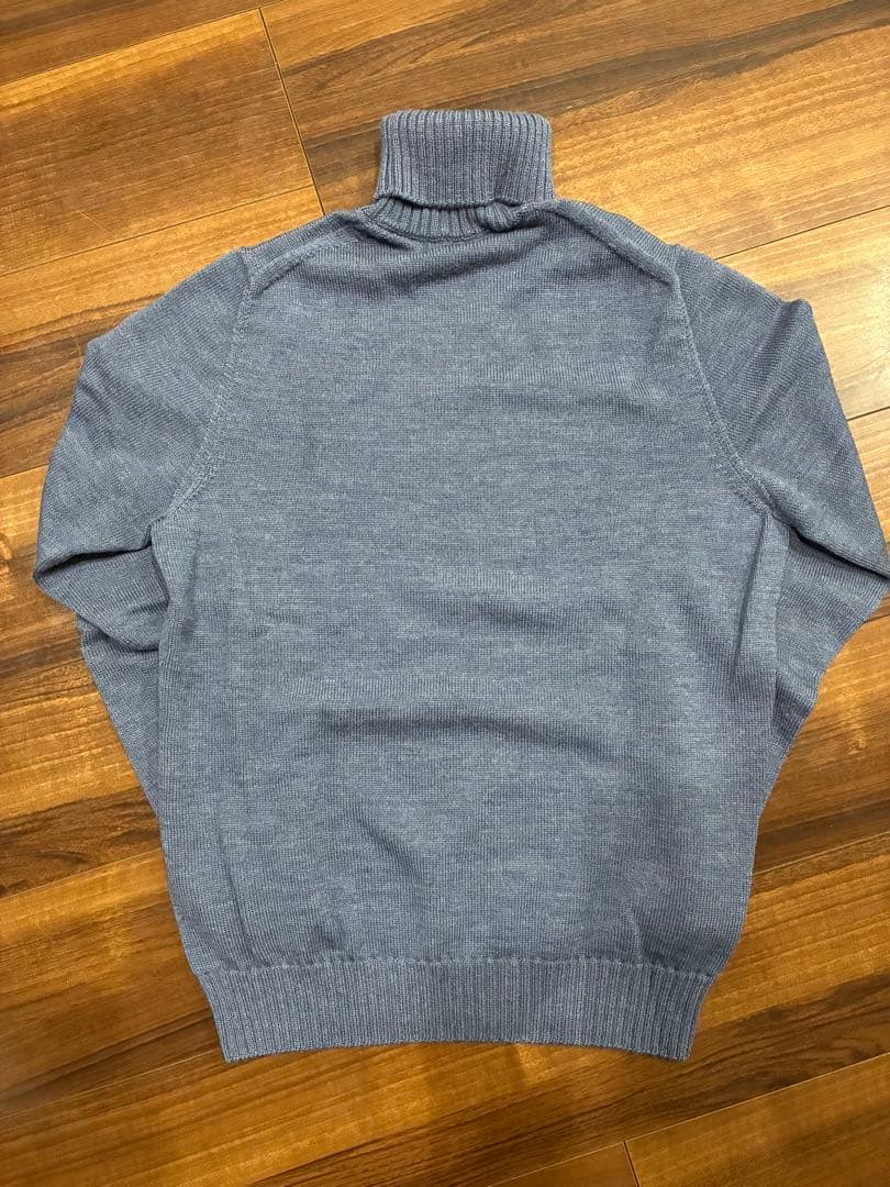 Drumohr ドルモア 8ゲージ タートルネック 46 グレイッシュブルー