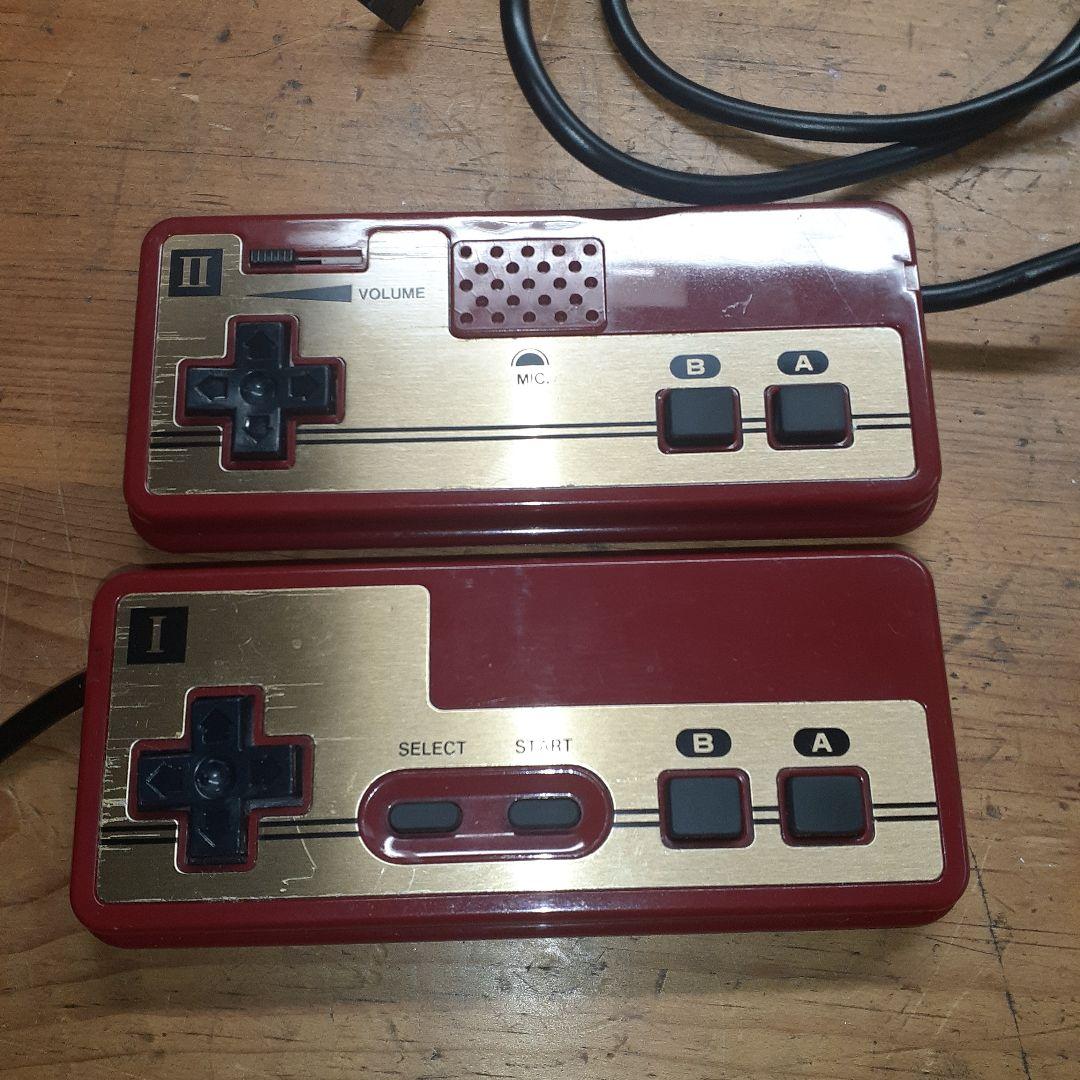 レア】初期型四角ボタンファミコン Ⅰコン&IIコンセット 動作確認済み