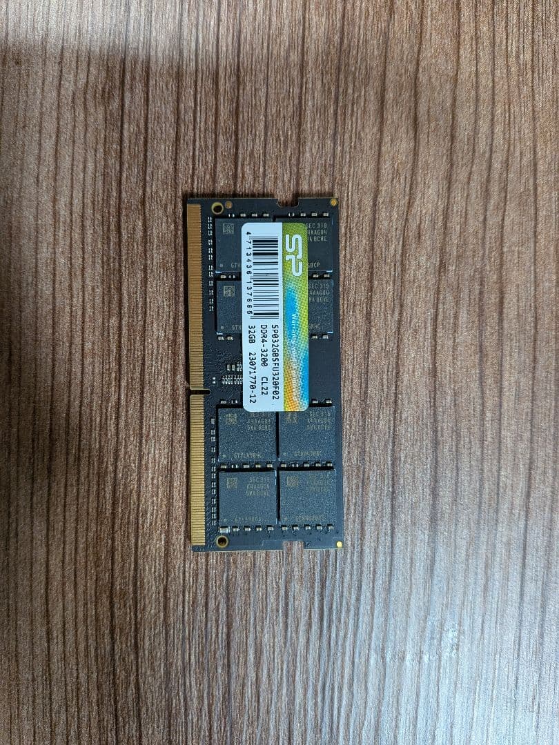 DDR4-3200 32GB（1枚）ノート用 260pin PC4-25600 - メルカリ